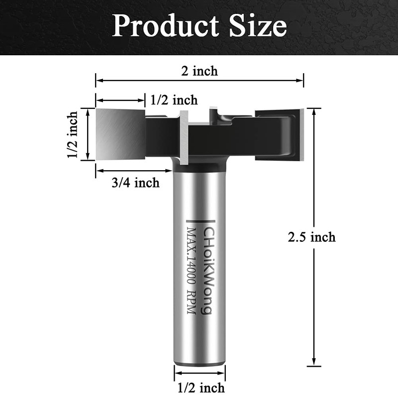 CNC Spoilboard Surfacing Router Bit, 1/2 Inch Shank Slab Flattening