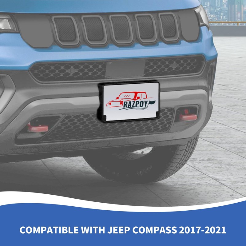 RAZPOY Front License Plate Bracket Holder Mount Frame Compatible with