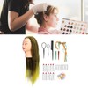 Gradient Wig Hair Mannequin Head Hairdressing Styling Training Braiding Doll