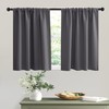 RYB HOME Short Curtains Gray Half Window Curtains for Bedroom,