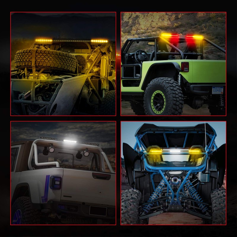 OFFROADTOWN 37 Inch Slim LED Chase Bar Rear LED Strobe