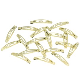 HAARallerliebst Small Mini Hair Clips (20 Pieces | Gold Shimmer | 4.3 cm Short) with Box for Storage (Box Colour: Pink)