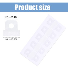 300pcs Clear Self Adhesive Hang Tabs, Round Sticky Hanging Tabs Ring Binder Stickers Reinforcement Converter Labels for Loose-Leaf Binder Refill Insert for DIY Scrapbooking Photo File Postcard