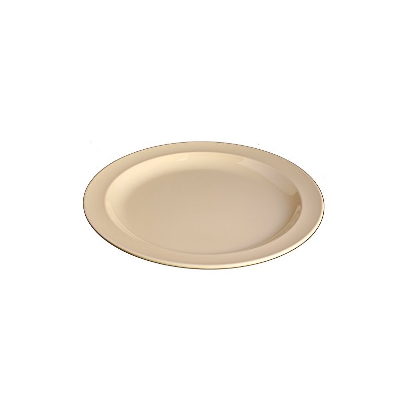 Z-Moments Western Melamine 108 8-inch Round Dinner Plate, TAN, 48-pc