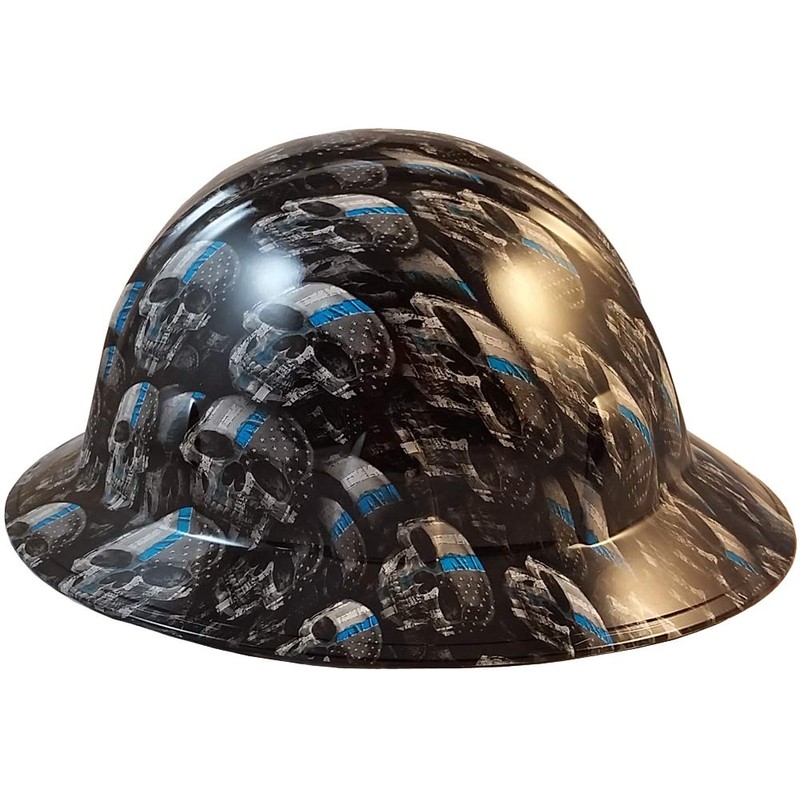 Hydrographic Full Brim Hard Hats with 6 Point Suspension -