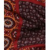 Italian 100% Silk Pocket Square - Burgundy & Bronze, Premium