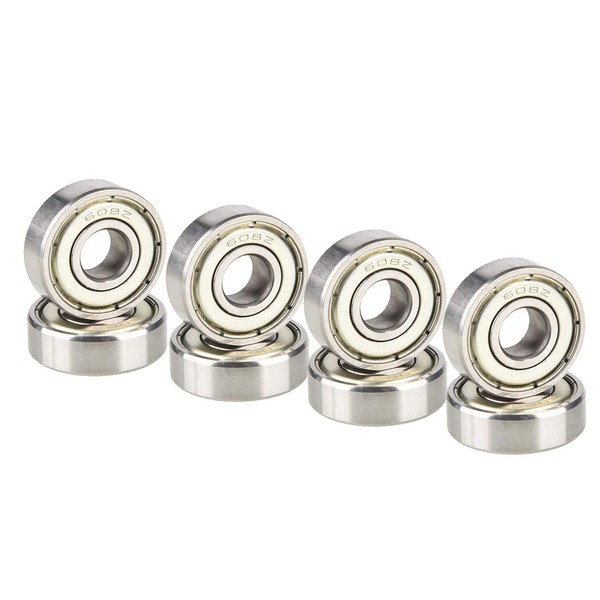 Donepart Skateboard Bearings 608ZZ ABEC3 High Speed 8x22x7mm Double Metal