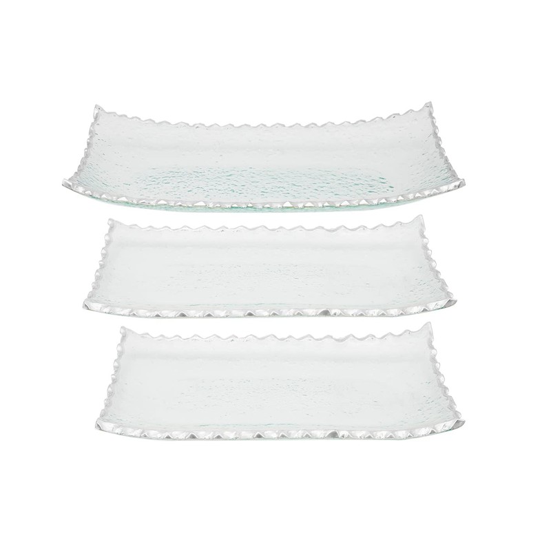 Godinger Serving Tray Platter Gamma Silver - 8x6 Inches