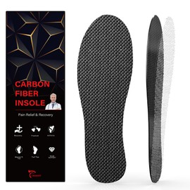 Carbon Fiber Insole 1 Pair Titanium-Enhanced for Recover Quicker of Turf Toe, Foot Fractures, Hallux Rigidus, Limitus, Rigid Shoe Insert for Sports, Hiking, Trekking, Basketball, Running Faster,245mm