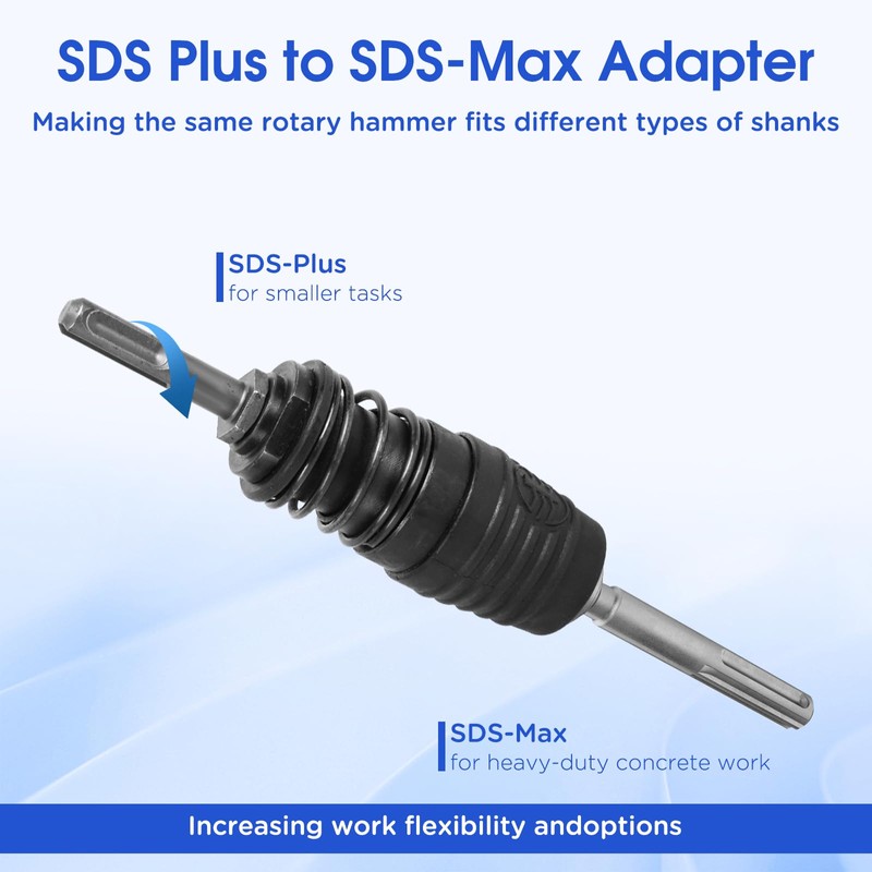 FIFIBANG SDS PLUS to SDS MAX Adapter for Hammer Drill
