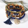LICHUANUK Boho Bracelets Wooden Beads Tassel Bracelet, Chakra Bracelet for