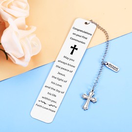 1st Communion Gifts for Godson Inspirational Baptism Gifts Easter Basket Stuffers Faith Confirmation Bookmark Religious Christian Bookmark 1st Communion Gifts for Goddaughter
