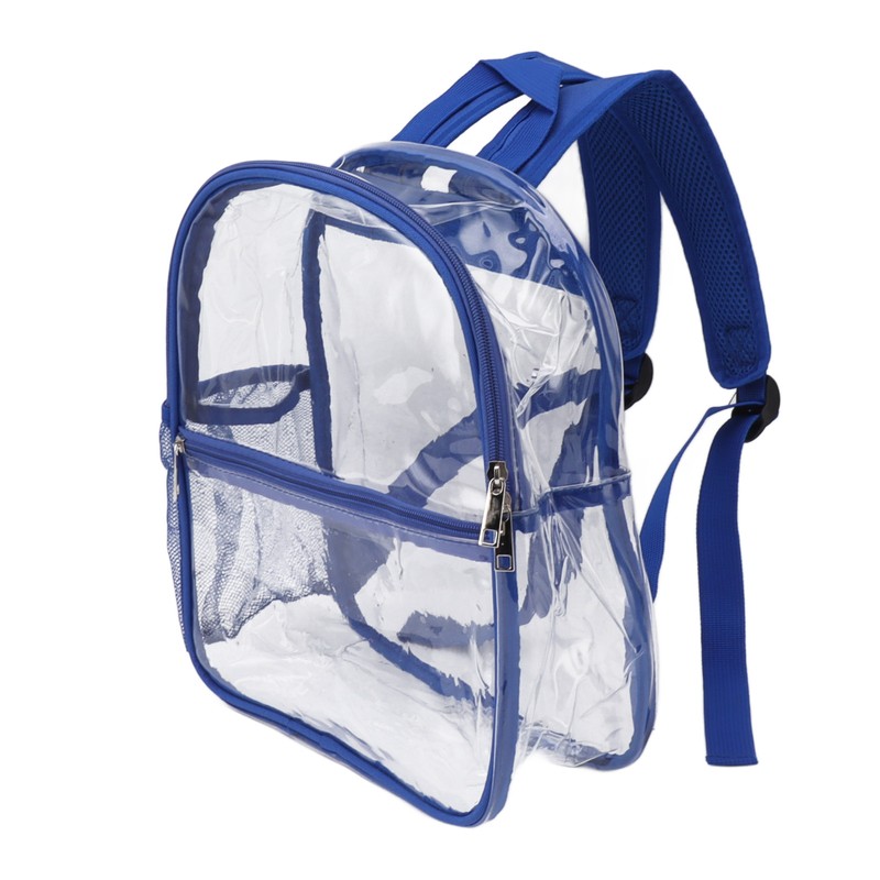PVC Transparent Backpack Portable PVC Zipper Design High Capacity Clear