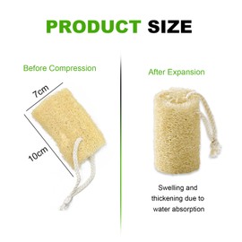 1pcs Natural Shower Loofah Sponge,NaturalOrganic loofah Sponge Skin Cleansing Skin,Loofah Body Brush Natural Mesh Sponge Exfoliating Body Scruber for Body Face Exfoliation,Dishwashing So on