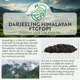 Darjeeling Himalayan First Flush Organic FTGFOP1 Premium Black Loose Leaf Tea (100g)