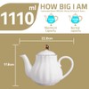 Sweejar Home Royal Teapot, Ceramic Tea Pot with Removable Stainless