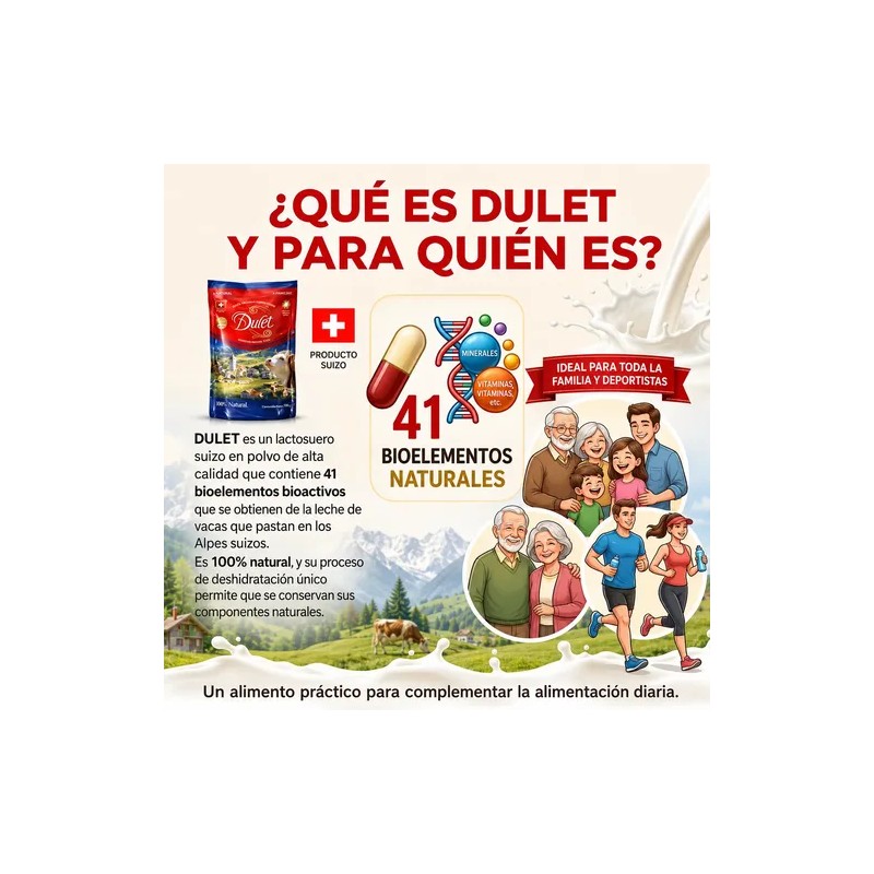 2 Dulet Fresa Lactosuero Deshidratado Suizo 100% Original