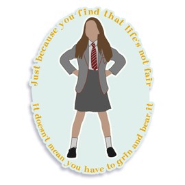 It Doesn't Mean You Have to Grin and Bear It Musical Quote Sticker Decal Notebook Car Laptop 4"x5.5" (Color)