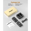 Magolin 2-Pack Rechargeable Battery 6040mAh with Dual Dock Charger Station