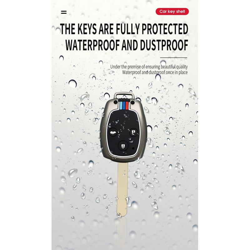 TECART Key Fob Cover Fit for Honda Civic Jazz Pilot