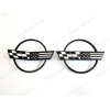AUTO 2PC Black Front Nose Rear Gas Lid Cross US