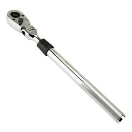 VÄRMA 3/8-inch Extendable Flex Head Ratchet Handle, Locking & Flexible 90-Tooth Reversible Ratchet Wrench, Swivel Head Design, Extendable Ratchet Wrench, 4-Degree Swing Arc (3/8" Drive)