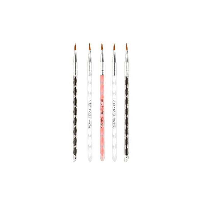 DITZY DOLL 5 PACK NAIL ART BRUSHES - Acrylics Design