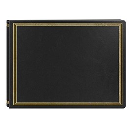 Pioneer Post-bound Deluxe Boxed Leatherette Magnetic Album, Black