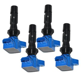 ITOM Ignition Coil Pack UF540 Compatible with Mazda 2006-2009 3 Aspirated Mazda 6 L4 2.3L Turbocharged 2007-2012 CX-7 2006-2015 MX-5 Miata Coil Packs, Replace UF-540 L3G2-18-100A Blue Set of 4