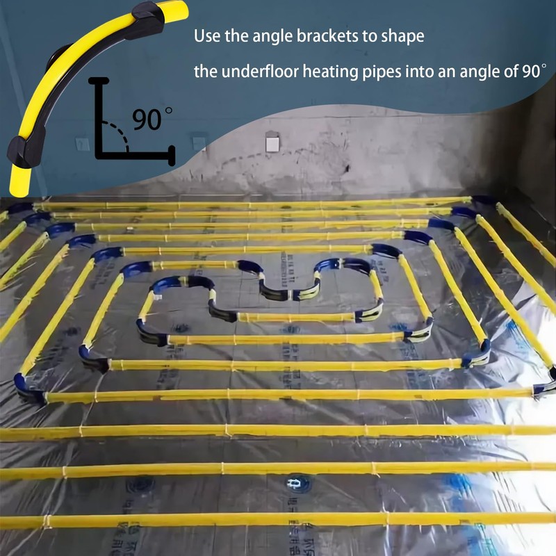 Angle Braces for Underfloor Heating, Pipe Guide Bends, Pack of