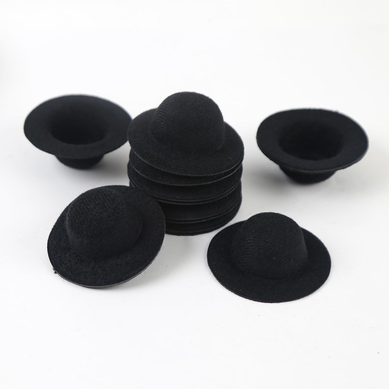 ASUNFO 12 Pcs Mini Top Hat for Craft Plush Top