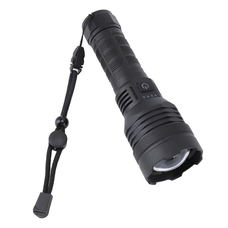 Super Bright Flashlight 30000lm Zoomable 2000m Range Support Power Output