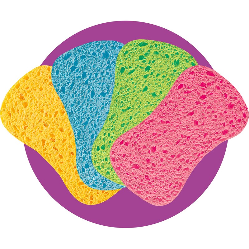 Spontex Trio Colours - Cleaning Sponges - 3 Packs of