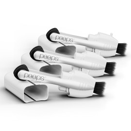 CarbonKlean Peeps Glasses Cleaner - for Eyeglasses, Reading Glasses, and More - Lens Cleaner with Carbon Microfiber Tech - Injected White - 3 Count