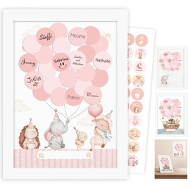 Guest Book Baby Shower, Christening Gifts Girls Godchild Boys, Baby Shower Decoration, Baby Shower Christening Decoration, Birthday Decoration, Guest Book Christening, Forest Animals Birthday