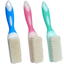 Roellgs 3 Piece Cleaning Brush Soft Bristle Brush Household Shoe Brush Laundry Brush with Comfortable Grip Portable Cleaning and Washing Brush