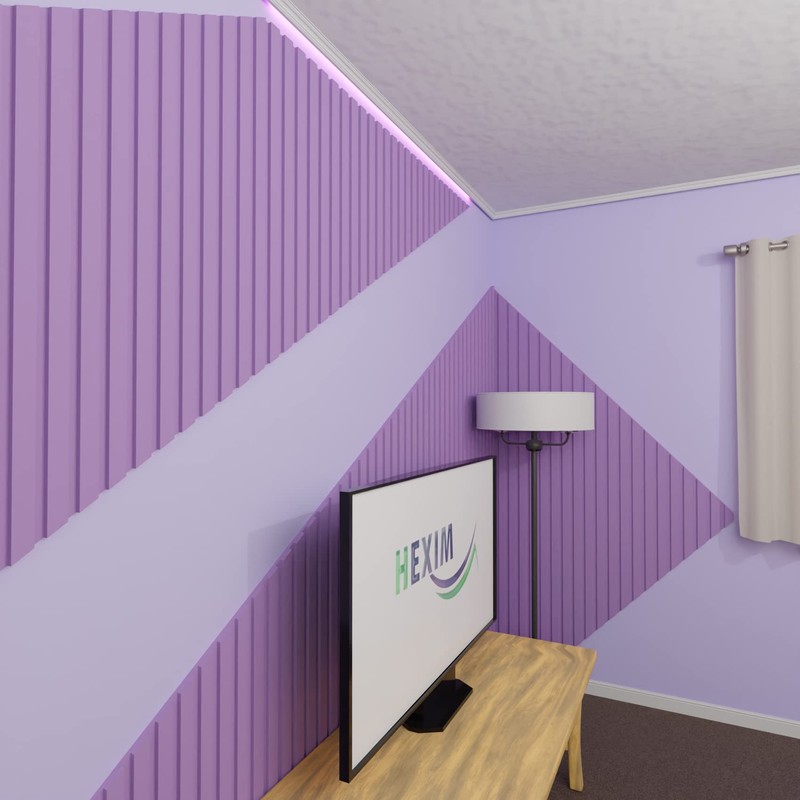 HEXIMO Slat Wall (0.46 m²) Made of XPS - Slats