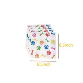 TUIC 40Pcs Dog Print Paper Napkins Dog Paw Print Party Napkins Happy Dog Party Paper for Dog Theme Birthday Party Disposable Paper Napkins 6.5"", GGX-2406394