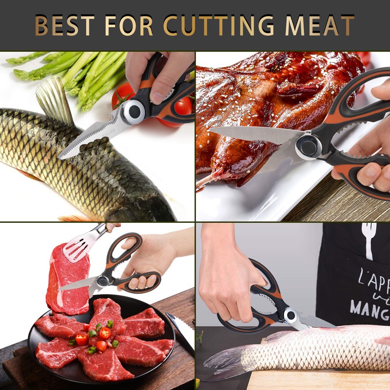 Ravian Kitchen Scissor Heavy Duty Shears with PP Cover Multifunctional