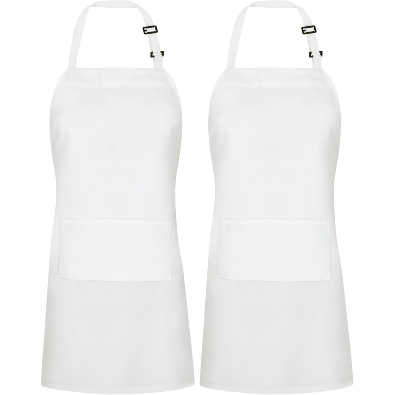 Utopia Kitchen 2 Pack Adjustable Bib Apron with 2 Pockets