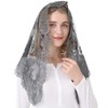 Spanish Mantilla Grey Chaple Veil Christian Prayer Veil Catholic Church