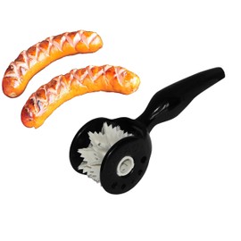 rukauf Caract, original grill accessory for cutting in for barbecue and sausages black and white