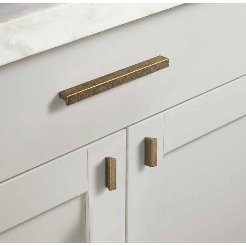 Goo-Ki Cabinet Handles 12 PCS - Antique Brass Drawer Pulls