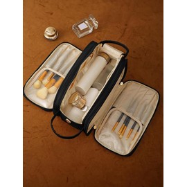 Portable Makeup Bag, Fall¬†Large Capacity Cosmetic Storage Bag, Travel Accessories,¬†Zipper Makeup Organizer Pouch, Versatile Storage Stationery, Travel Bag, Fall Outfits, Fall Freshness:_Grey_Please Refer To The Pictures for Dimensions