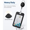 Pawfly 3 Pack Sliding ID Badge Holder Hard Black Vertical