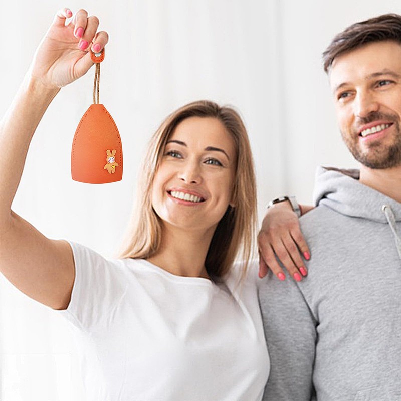 AdiStylinno 4 Pcs Car Key Cases, Cute Creative Pull Out