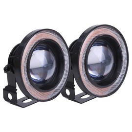 Kstyle Pink 3.5 LED Fog Light Universal with Squid Ring 30w High Performance COB Waterproof Left and Right 2pcs Set (3.5"-89mm)