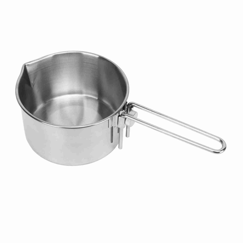 Camping Pot 304 Stainless Steel Portable Camping Kettle with Foldable