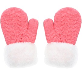 IZUS Toddler Knitted Winter Gloves Stretch Thick Thermal Fleece Lined Mittens Cold Weather Outdoor Sports Warm Baby-Boy/Girl