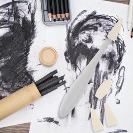 SEWACC 40pcs Sketch Wipe Tool Replacement Artist Drawing Sponge Rubs for Blending Shading and Smudging and Lightweight Art Supplies